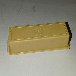 Vintage Tupperware butter holder dish harvest gold 636–3